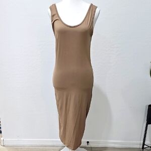 Tan Sleeveless Dress Medium can fit Small